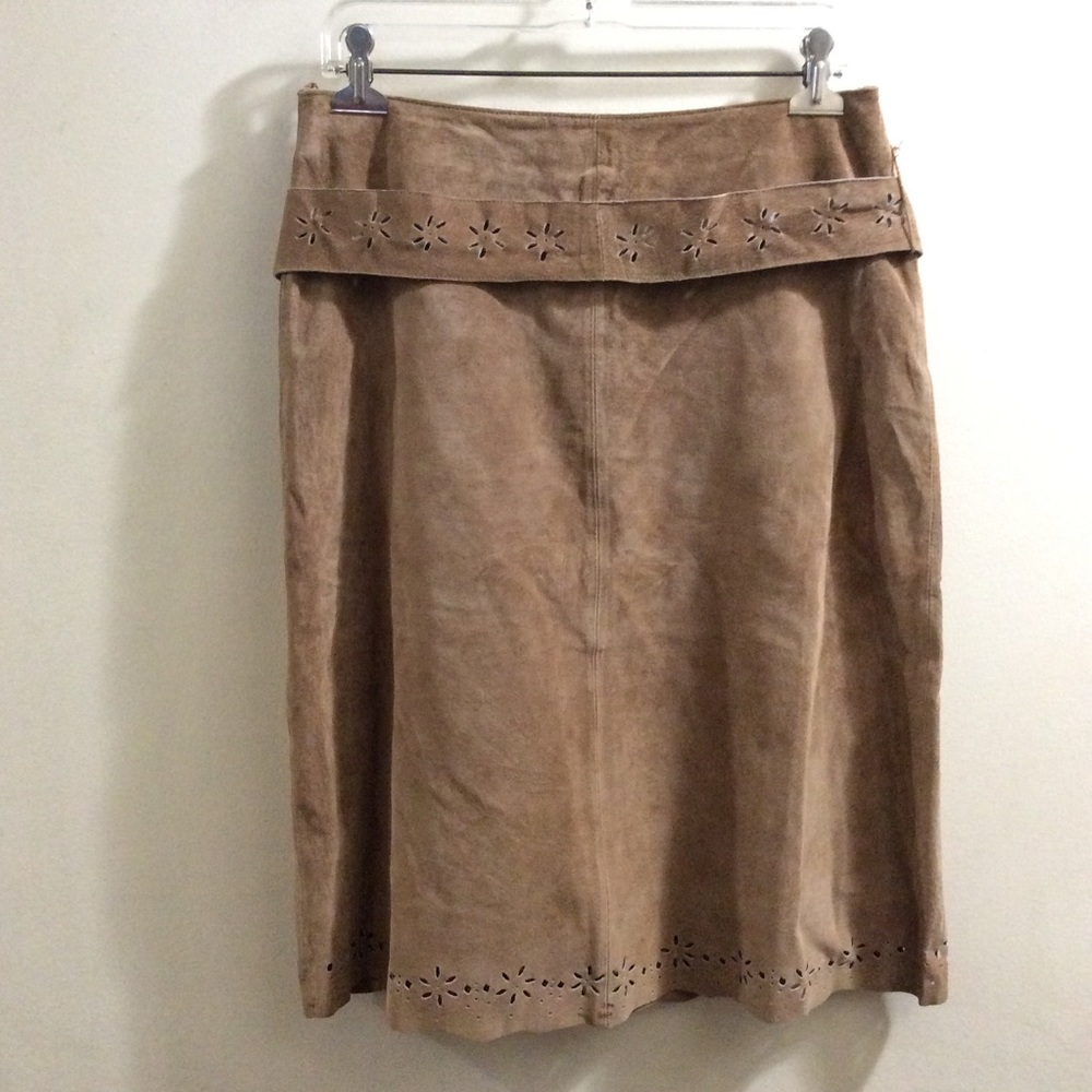 Select suede skirt with matching belt